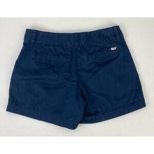 Women Vineyard Vines 4.5" Inseam navy blue cotton chino shorts, 2